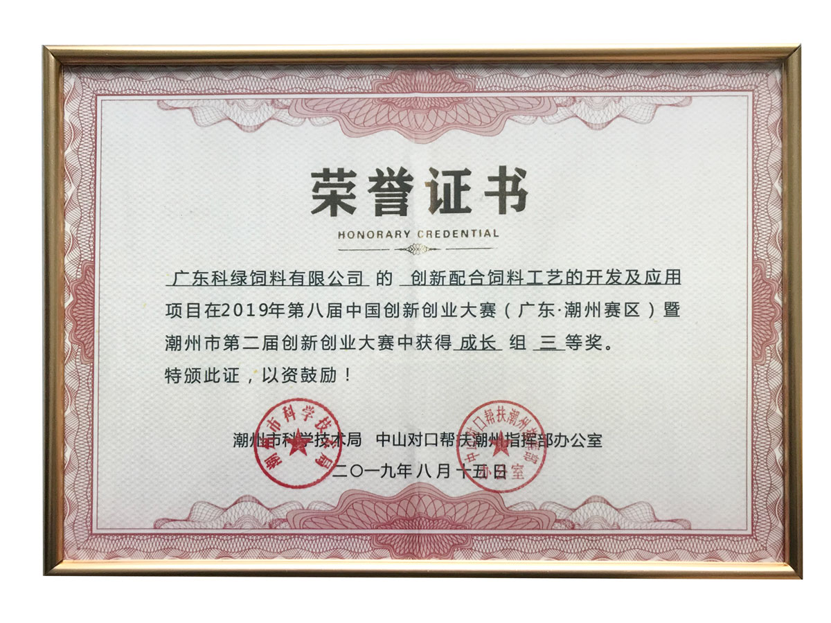 2019創(chuàng)新創(chuàng)業(yè)大賽成長組三等獎